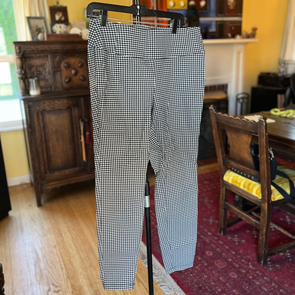 Women's Black and White Checkered Pants